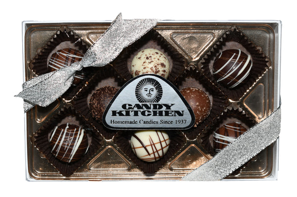 8 Piece Assorted Truffles Silver Gift Box