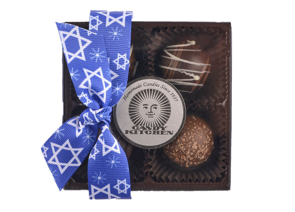 4 Piece Assorted Truffle Hanukkah Gift Box